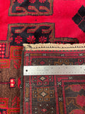 25827-Balutch Hand-Knotted/Handmade Persian Rug/Carpet Tribal/Nomadic Authentic/ Size: 9'7" x 6'9"/292cm x 206cm