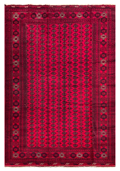 25826-Turkmen Hand-Knotted/Handmade Persian Rug/Carpet Traditional/Authentic/ Size: 9'7" x 6'8"/292cm x 203cm