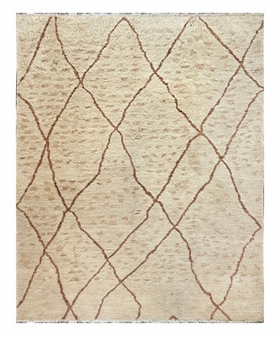 27093 -  Hand-knotted Tangier Semi Antique /Modern Carpet/Rug / Size: 9'9" x 8'0"/297cm x 244cm