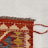 26017- Kelim Hand-Woven/Flat Weaved/Handmade Afghan /Carpet Tribal/Nomadic Authentic/Size: 2'11" x 2'0" / 91cm x 61cm