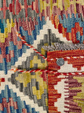 26017- Kelim Hand-Woven/Flat Weaved/Handmade Afghan /Carpet Tribal/Nomadic Authentic/Size: 2'11" x 2'0" / 91cm x 61cm