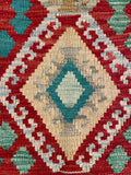 26020- Kelim Hand-Woven/Flat Weaved/Handmade Afghan /Carpet Tribal/Nomadic Authentic/Size: 3'0" x 2'6" / 91cm x 76cm