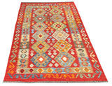 25927- Kelim Hand-Woven/Flat Weaved/Handmade Afghan /Carpet Tribal/Nomadic Authentic/Size: 6'0" x 3'10"