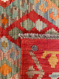 25927- Kelim Hand-Woven/Flat Weaved/Handmade Afghan /Carpet Tribal/Nomadic Authentic/Size: 6'0" x 3'10"