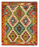 26027- Kelim Hand-Woven/Flat Weaved/Handmade Afghan /Carpet Tribal/Nomadic Authentic/Size: 2'9" x 2'3" / 83cm x 69cm