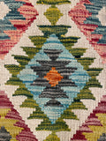 26027- Kelim Hand-Woven/Flat Weaved/Handmade Afghan /Carpet Tribal/Nomadic Authentic/Size: 2'9" x 2'3" / 83cm x 69cm