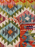26027- Kelim Hand-Woven/Flat Weaved/Handmade Afghan /Carpet Tribal/Nomadic Authentic/Size: 2'9" x 2'3" / 83cm x 69cm