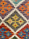 26028- Kelim Hand-Woven/Flat Weaved/Handmade Afghan /Carpet Tribal/Nomadic Authentic/Size: 2'11" x 2'0"/ 81cm x 61cm