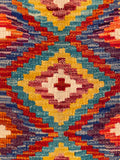 26030- Kelim Hand-Woven/Flat Weaved/Handmade Afghan /Carpet Tribal/Nomadic Authentic/Size: 3'3" x 2'2" / 99cm x 66cm