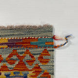 26030- Kelim Hand-Woven/Flat Weaved/Handmade Afghan /Carpet Tribal/Nomadic Authentic/Size: 3'3" x 2'2" / 99cm x 66cm
