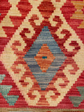 26035- Kelim Hand-Woven/Flat Weaved/Handmade Afghan /Carpet Tribal/Nomadic Authentic/Size: 2'11" x 2'0" / 89cm x 61cm