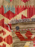 26035- Kelim Hand-Woven/Flat Weaved/Handmade Afghan /Carpet Tribal/Nomadic Authentic/Size: 2'11" x 2'0" / 89cm x 61cm