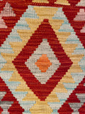 26040- Kelim Hand-Woven/Flat Weaved/Handmade Afghan /Carpet Tribal/Nomadic Authentic/Size: 2'11" x 2'0" / 89cm x 61cm
