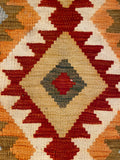 26042- Kelim Hand-Woven/Flat Weaved/Handmade Afghan /Carpet Tribal/Nomadic Authentic/Size: 2'11" x 2'0"/ 89cm x 61cm