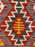 26043- Kelim Hand-Woven/Flat Weaved/Handmade Afghan /Carpet Tribal/Nomadic Authentic/Size: 2'11" x 2'0"/ 89cm x 61cm