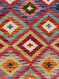 26046- Kelim Hand-Woven/Flat Weaved/Handmade Afghan /Carpet Tribal/Nomadic Authentic/Size: 3'2" x 2'4"/ 97cm x 71cm