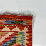 26046- Kelim Hand-Woven/Flat Weaved/Handmade Afghan /Carpet Tribal/Nomadic Authentic/Size: 3'2" x 2'4"/ 97cm x 71cm