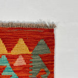 26049- Kelim Hand-Woven/Flat Weaved/Handmade Afghan /Carpet Tribal/Nomadic Authentic/Size: 3'0" x 2'2"/ 92cm x 66cm