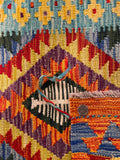 26051- Kelim Hand-Woven/Flat Weaved/Handmade Afghan /Carpet Tribal/Nomadic Authentic/Size: 3'1" x 2'2"/ 94cm x 66cm