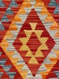 26053- Kelim Hand-Woven/Flat Weaved/Handmade Afghan /Carpet Tribal/Nomadic Authentic/Size: 2'11" x 2'0"/89cm x 61cm
