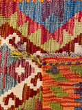 26055- Kelim Hand-Woven/Flat Weaved/Handmade Afghan /Carpet Tribal/Nomadic Authentic/Size: 3'3" x 2'0"/99cm x 61cm