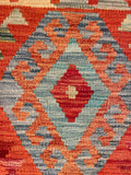 26058- Kelim Hand-Woven/Flat Weaved/Handmade Afghan /Carpet Tribal/Nomadic Authentic/Size: 3'2" x 2'1"/97cm x 64cm
