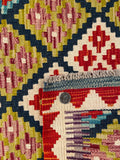 26067- Kelim Hand-Woven/Flat Weaved/Handmade Afghan /Carpet Tribal/Nomadic Authentic/Size: 2'11" x 2'0"/89cm x 61cm