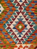 26068- Kelim Hand-Woven/Flat Weaved/Handmade Afghan /Carpet Tribal/Nomadic Authentic/Size: 3'2" x 2'0"/97cm x 61cm
