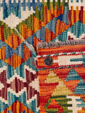26068- Kelim Hand-Woven/Flat Weaved/Handmade Afghan /Carpet Tribal/Nomadic Authentic/Size: 3'2" x 2'0"/97cm x 61cm