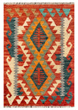 26071- Kelim Hand-Woven/Flat Weaved/Handmade Afghan /Carpet Tribal/Nomadic Authentic/Size: 2'11" x 2'0"/89cm x 61cm