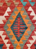 26071- Kelim Hand-Woven/Flat Weaved/Handmade Afghan /Carpet Tribal/Nomadic Authentic/Size: 2'11" x 2'0"/89cm x 61cm