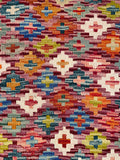 26074- Kelim Hand-Woven/Flat Weaved/Handmade Afghan /Carpet Tribal/Nomadic Authentic/Size: 3'4" x 1'11"/102cm x 58cm