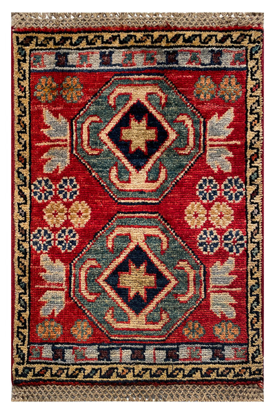 26685 -  Hand-knotted Contemporary Chobi Ziegler /Modern Carpet/Rug / Size: 2'0" x 1'3"/61cm x 38cm