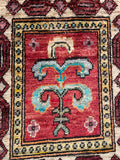 26663 - Chobi Hand-Knotted/Handmade Afghan Tribal/Nomadic Authentic/Size: 2'0" x 1'3"/61cm x 38cm