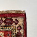 26663 - Chobi Hand-Knotted/Handmade Afghan Tribal/Nomadic Authentic/Size: 2'0" x 1'3"/61cm x 38cm