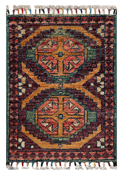 26181 -  Hand-knotted Contemporary Chobi Ziegler /Modern Carpet/Rug / Size: 1'9" x 1'3"/53cm x 38cm
