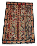 26322-Chobi Ziegler Hand-Knotted/Handmade Afghan Rug/Carpet Modern Authentic/Size: 1'9" x 1'4"/53cm x 41cm