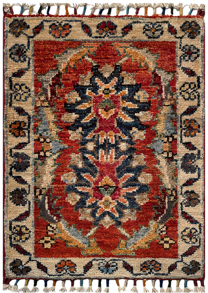 26171 -  Hand-knotted Contemporary Chobi Ziegler /Modern Carpet/Rug / Size: 2'0" x 1'4"/61cm x 41cm