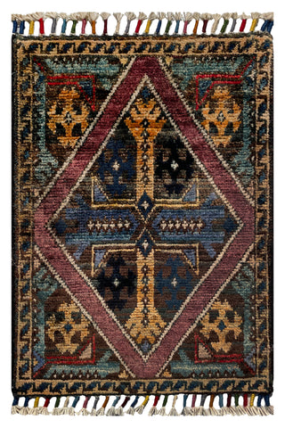 26581 -  Hand-knotted Contemporary Chobi Ziegler /Modern Carpet/Rug / Size: 2'0" x 1'3"/61cm x 38cm