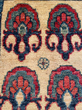 26539-Chobi Ziegler Hand-Knotted/Handmade Afghan Rug/Carpet Modern Authentic/Size: 2'0" x 1'3"/61cm x 38cm