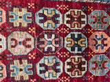 26664 - Chobi Hand-Knotted/Handmade Afghan Tribal/Nomadic Authentic/Size: 2'0" x 1'3"/61cm x 38cm