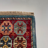 26664 - Chobi Hand-Knotted/Handmade Afghan Tribal/Nomadic Authentic/Size: 2'0" x 1'3"/61cm x 38cm