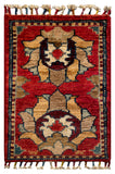 26549-Chobi Ziegler Hand-Knotted/Handmade Afghan Rug/Carpet Modern Authentic/Size: 2'0" x 1'3"/61cm x 38cm