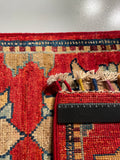 26549-Chobi Ziegler Hand-Knotted/Handmade Afghan Rug/Carpet Modern Authentic/Size: 2'0" x 1'3"/61cm x 38cm