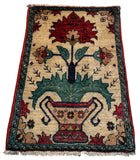 26541-Chobi Ziegler Hand-Knotted/Handmade Afghan Rug/Carpet Modern Authentic/Size: 2'0" x 1'3"/61cm x 38cm