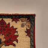 26541-Chobi Ziegler Hand-Knotted/Handmade Afghan Rug/Carpet Modern Authentic/Size: 2'0" x 1'3"/61cm x 38cm
