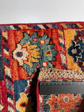 26662 - Chobi Hand-Knotted/Handmade Afghan Tribal/Nomadic Authentic/Size: 2'0" x 1'3"/61cm x 38cm