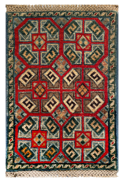 26683 -  Hand-knotted Contemporary Chobi Ziegler /Modern Carpet/Rug / Size: 2'0" x 1'3"/61cm x 38cm