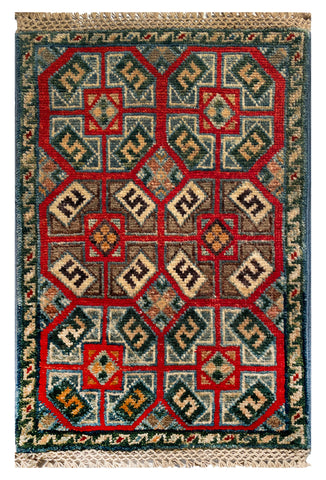 26683 -  Hand-knotted Contemporary Chobi Ziegler /Modern Carpet/Rug / Size: 2'0" x 1'3"/61cm x 38cm