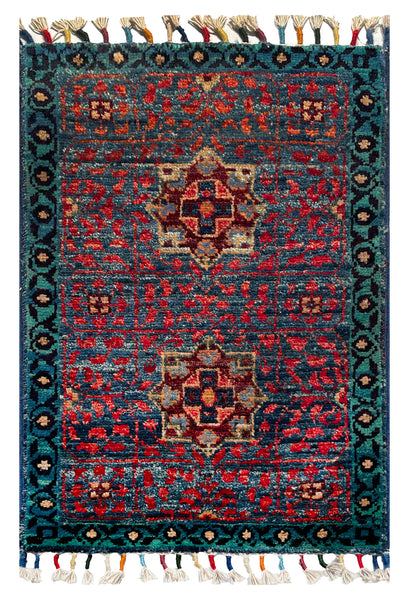 26576 -  Hand-knotted Contemporary Chobi Ziegler /Modern Carpet/Rug / Size: 2'0" x1'3"/61cm x 38cm